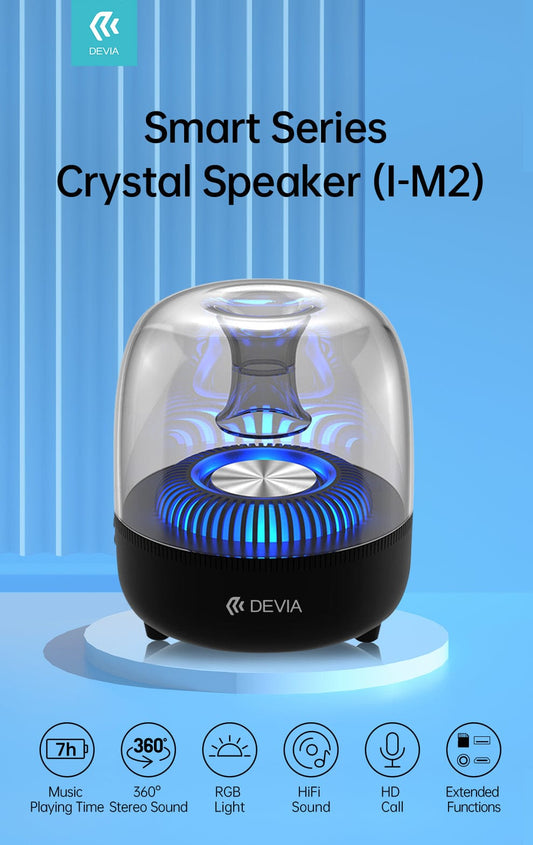 Devia-Web Audio devices Smart Series Crystal Speaker – 360° Wireless Speaker | Devia