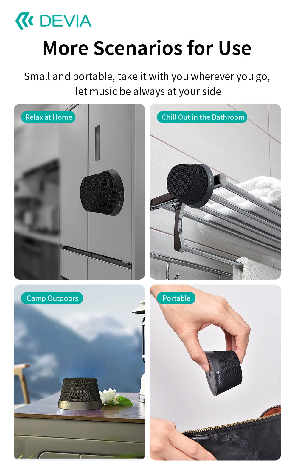 Devia-Web Audio devices Sound Lite3 Wireless Speaker – Portable & Powerful | Devia