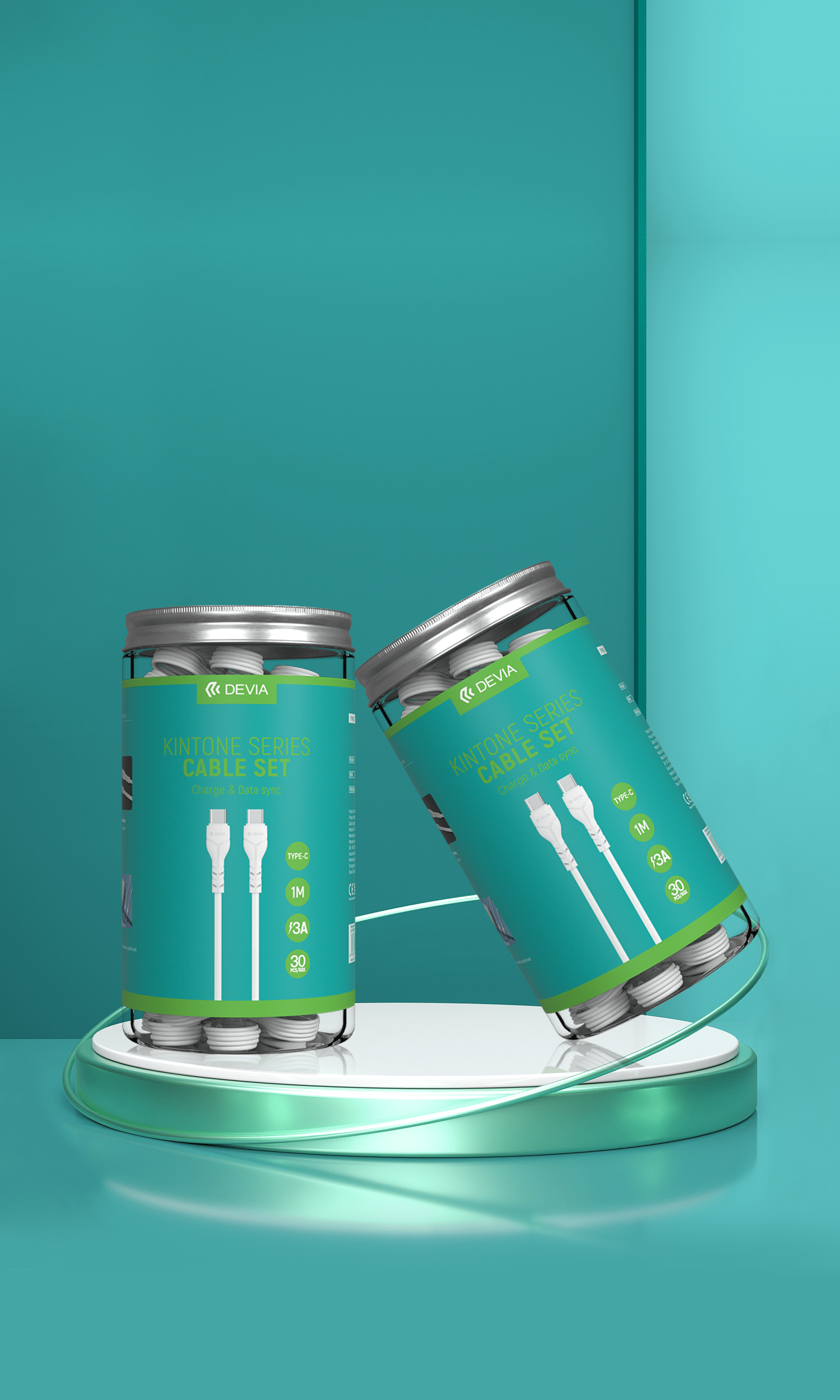 Devia-Web cables Kintone Bulk Type C to Type C Cable Set – 30 PCS | Devia