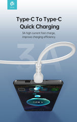 Devia-Web cables Kintone Type C to Type C Cable – 3A Fast Charging | Devia