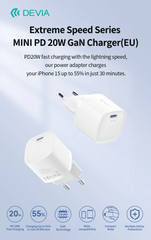 Devia-Web charger 20W GaN Fast Charger – Extreme Speed MINI PD | Devia Pakistan