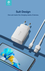 Devia-Web charger Smart Series 2.4A Charger with Dual USB & Micro Cable | Devia