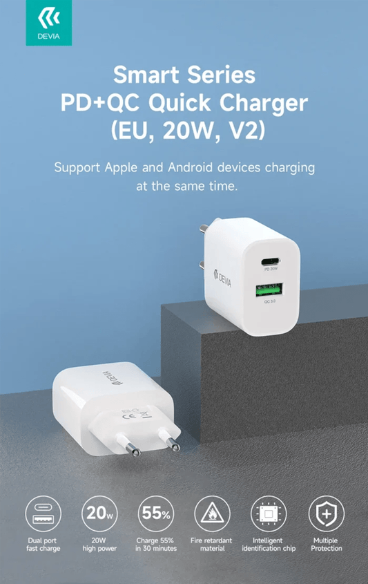 Devia-Web charger Smart Series PD+QC Quick Charger (EU 20W V2)