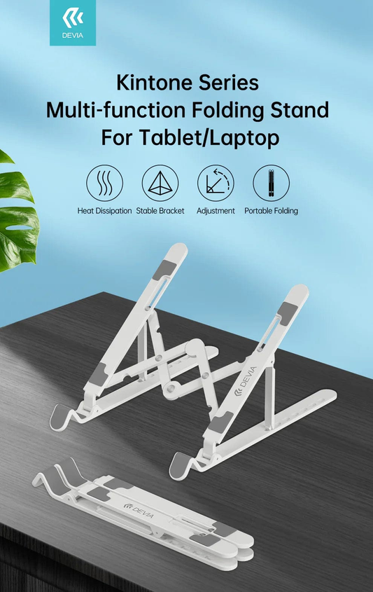 Devia-Web laptop accessories Kintone 360° Folding Laptop Stand – Adjustable | Devia Pakistan