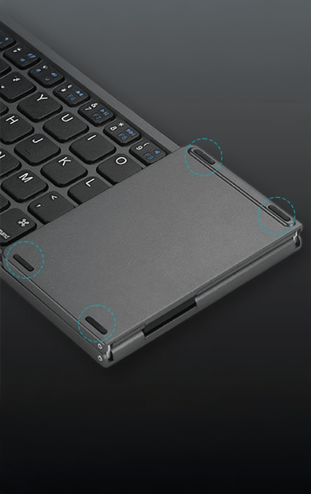 Devia-Web laptop accessories Wireless Folding Keyboard with Touchpad | Devia Pakistan