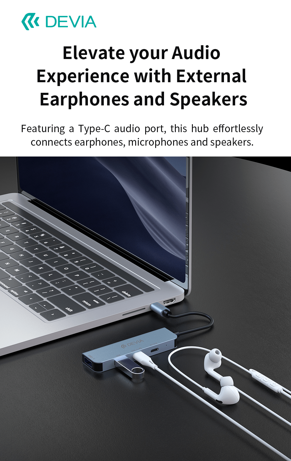 Devia-Web Leopard Series Type-C To USB 2+C+PD