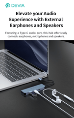 Devia-Web Leopard Series Type-C To USB 2+C+PD