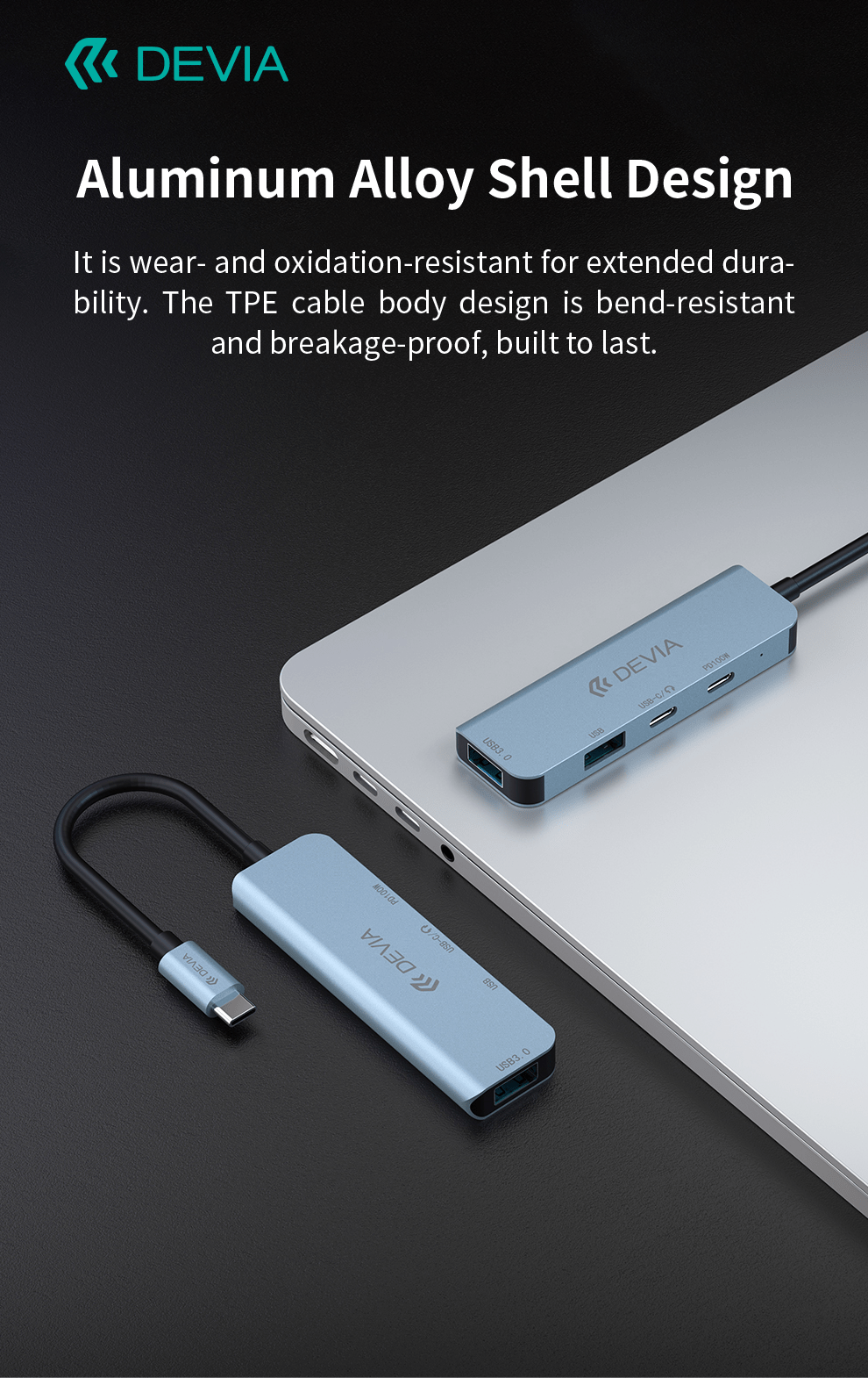 Devia-Web Leopard Series Type-C To USB 2+C+PD