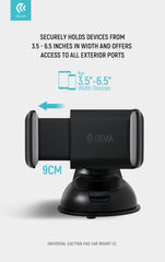 Devia-Web mobile accessories Black Universal Suction Pad Car Mount V2 – Phone Holder | Devia Pakistan