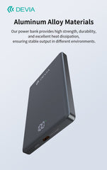 Devia-Web power banks Extreme Speed Series MINI PD 20W Metal Digital Power Bank (5000mAh)