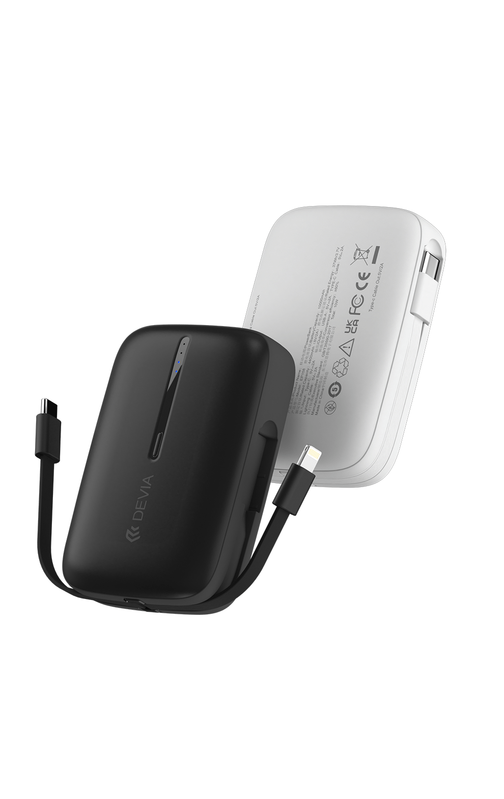 Devia-Web power banks Kintone 10000mAh Dual-Cable Power Bank | Devia Pakistan