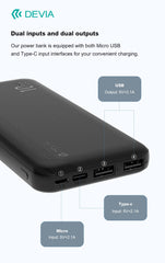 Devia-Web power banks Lite5 Power Bank 10000mAh – Slim & Portable | Devia Pakistan