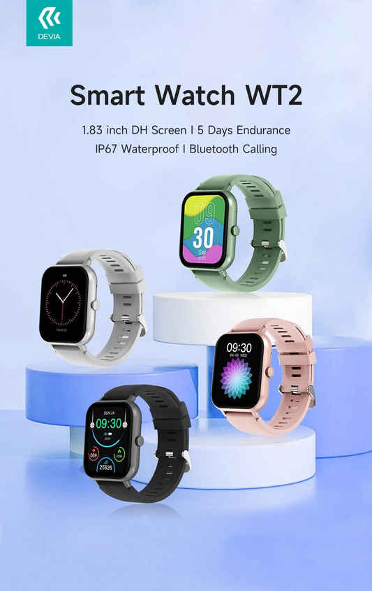 Devia-Web Smart Watch DEVIA Smart Watch WT2 – Compact & Colorful Smartwatch | Devia